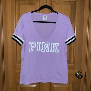PINK, lavender, short sleeve t-shirt, size M